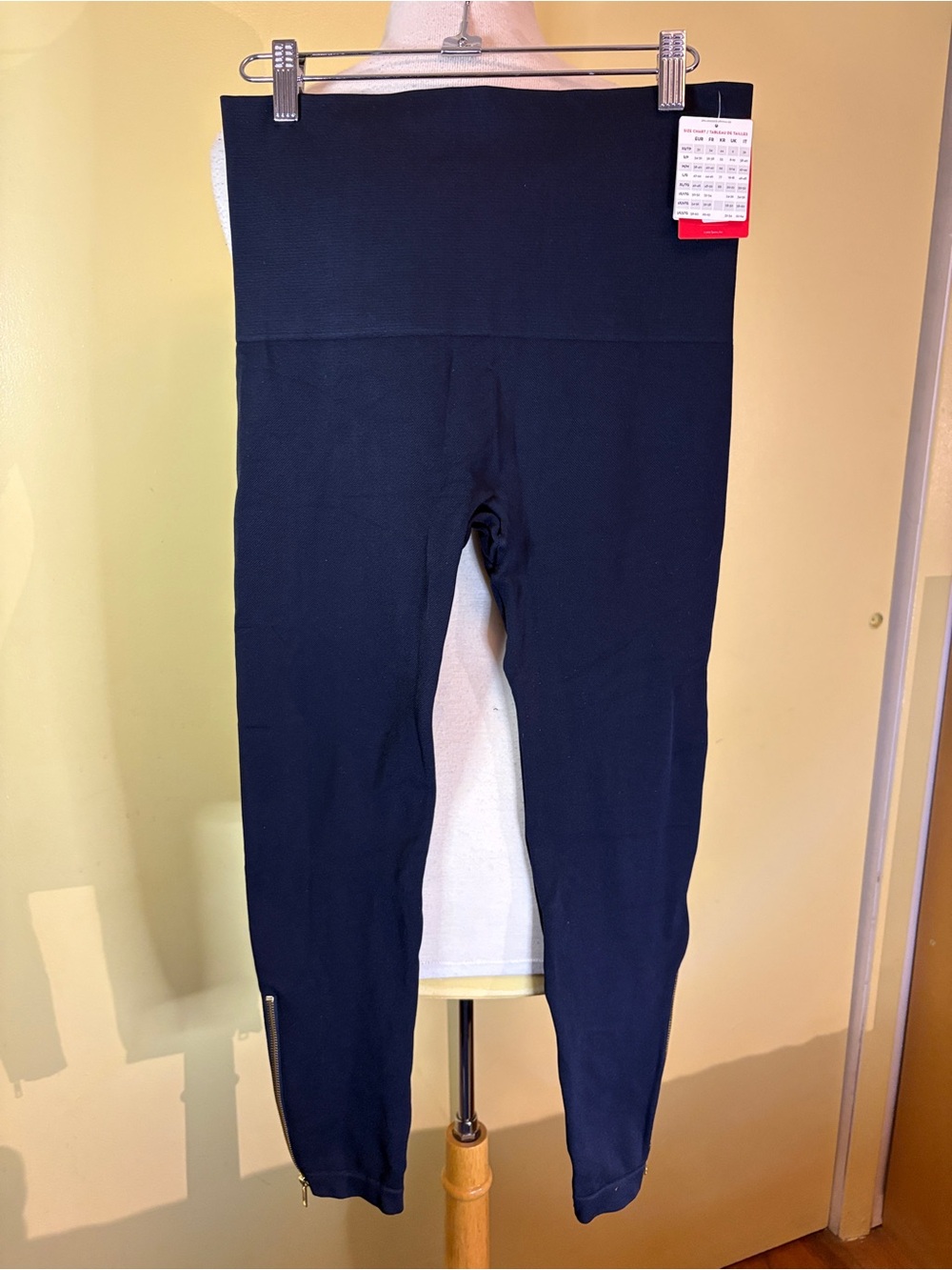 SPANX Navy High-Waist Ankle-Zip Leggings